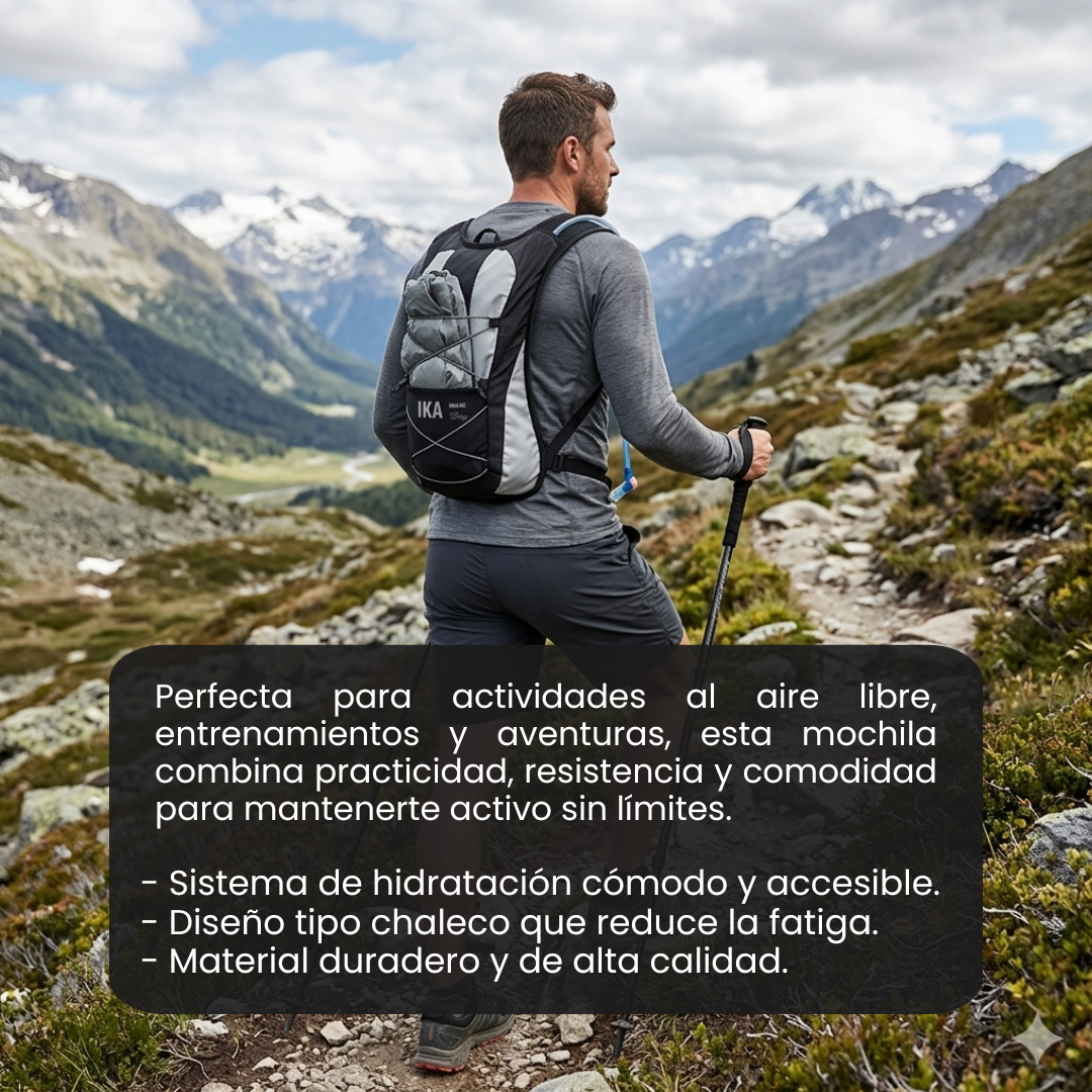 Mochila de Hidratación 5L + Bolsa 2L