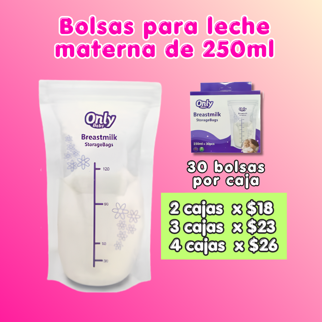 Bolsas para leche materna de 250ml