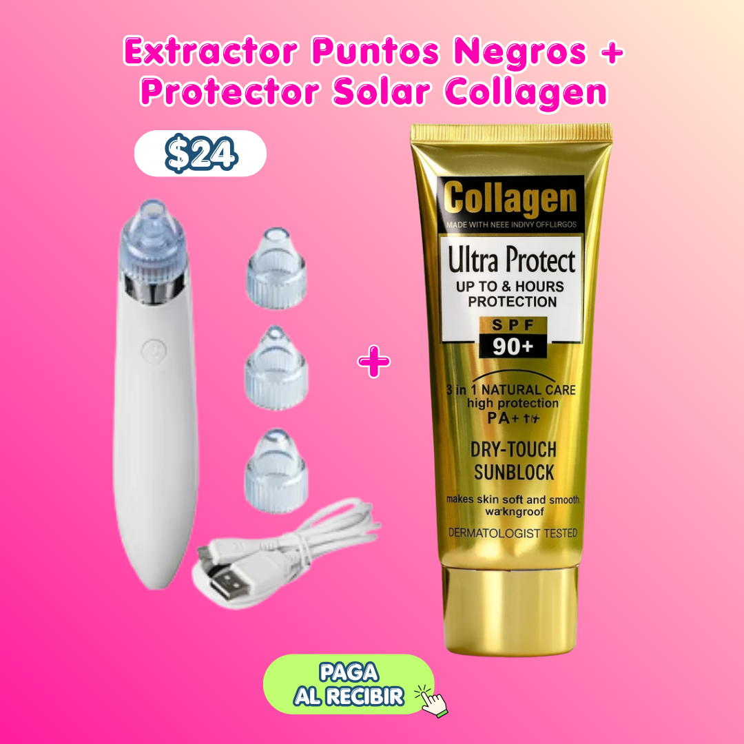 Extractor Puntos Negros Y Protector Solar Collagen