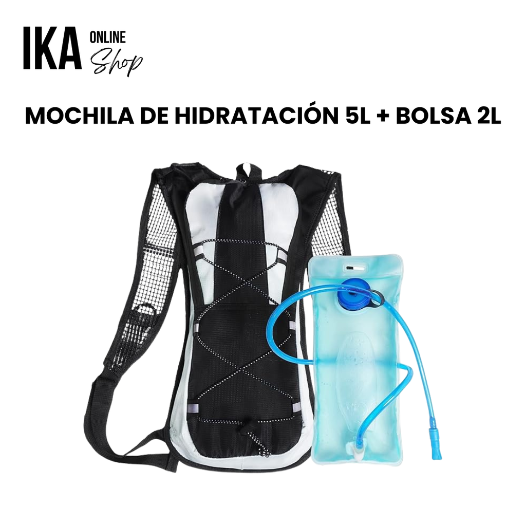 Mochila de Hidratación 5L + Bolsa 2L