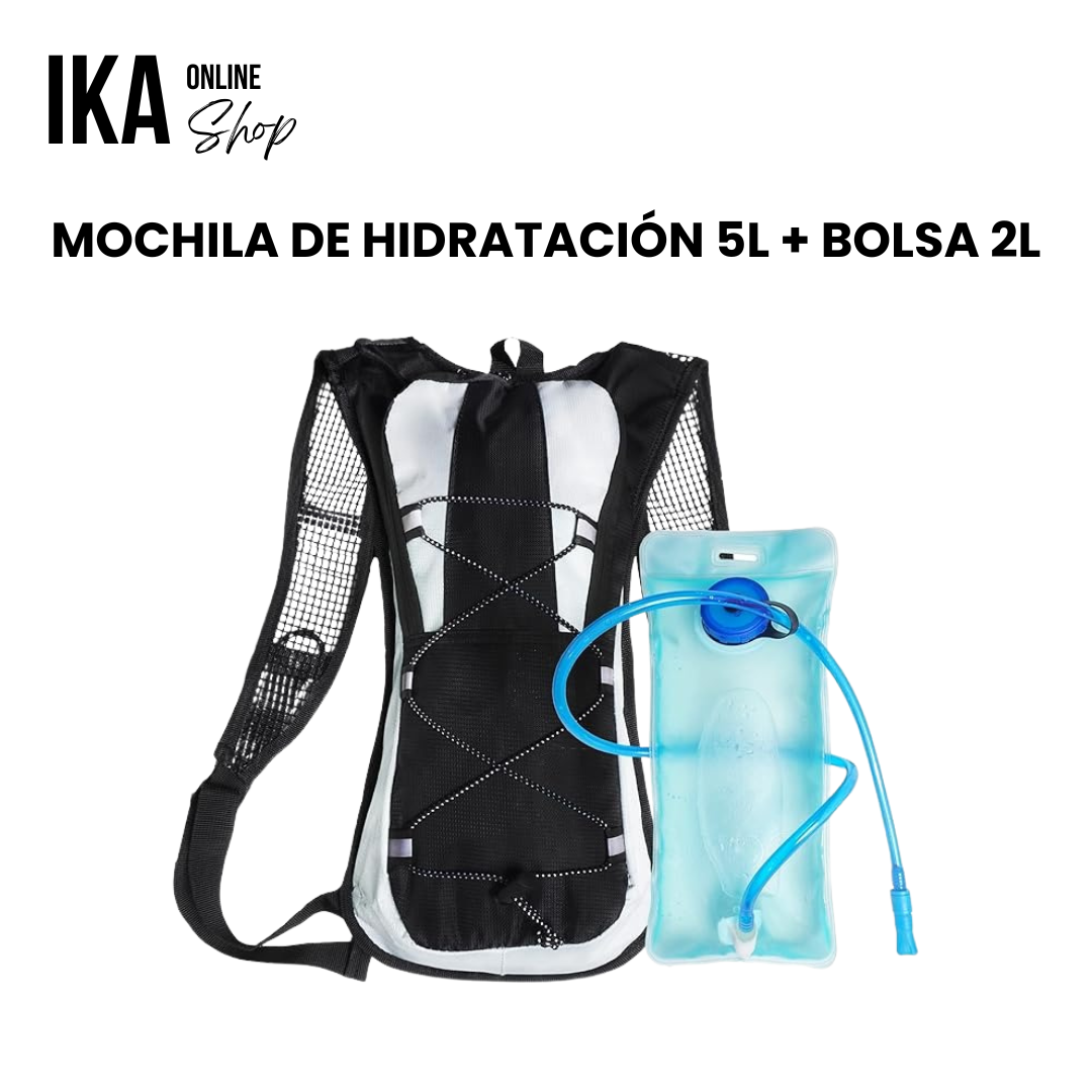 Mochila de Hidratación 5L + Bolsa 2L