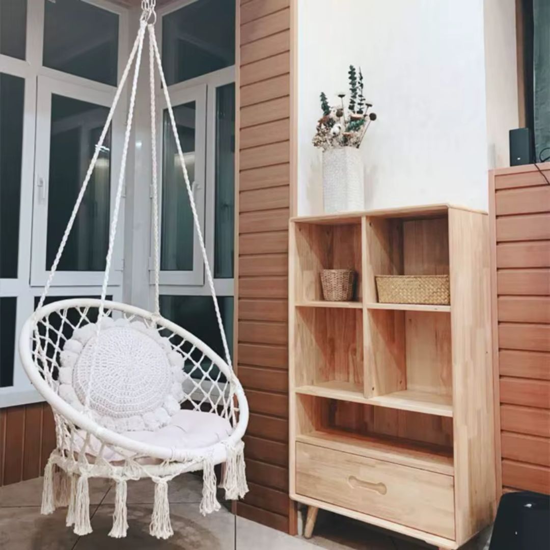 Silla Hamaca Colgante Macramé