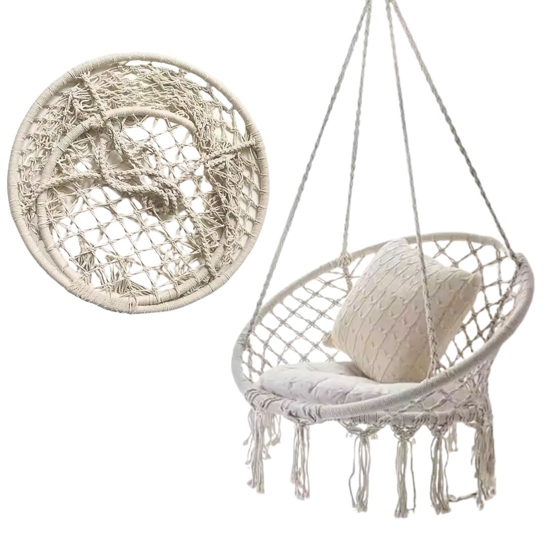 Silla Hamaca Colgante Macramé